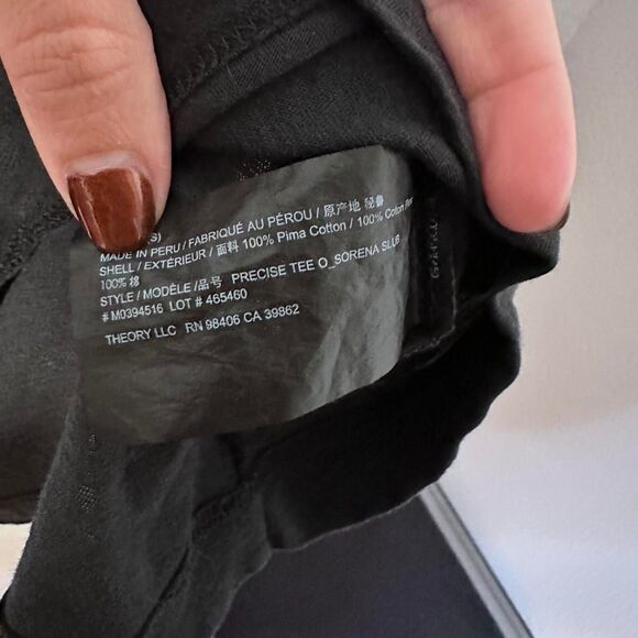 Theory Men's Black T-shirt - "Precise Tee' Size Small - Picture 4 of 5